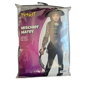 Spirit Mischief Matey Kids Costume - Black and Burgundy size large 12-14
